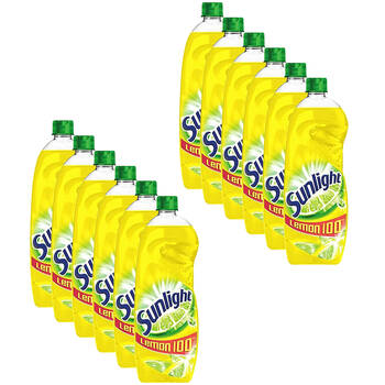 12PK Sunlight Dishwash Lemon Scented Dishwashing Liquid 400ml