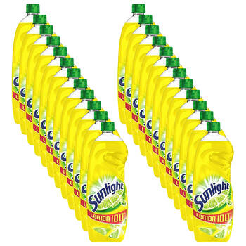 24PK Sunlight Dishwash Lemon Scented Dishwashing Liquid 400ml