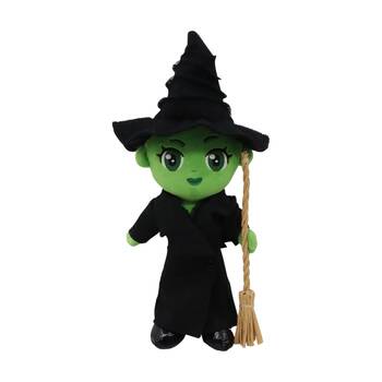 Wicked Kids Medium Soft Plush Toy Elphaba w/ Iconic Hat & Broom 10 Inch