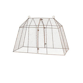  Mesh Wire Kew Cloche Plant Protector 80x50cm - Brown