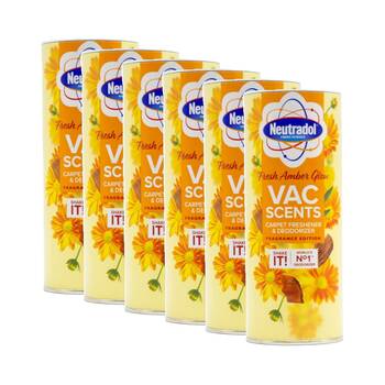 6PK Neutradol Carpet Freshener Advanced Odour Neutraliser 350g Fresh Amber Glow 