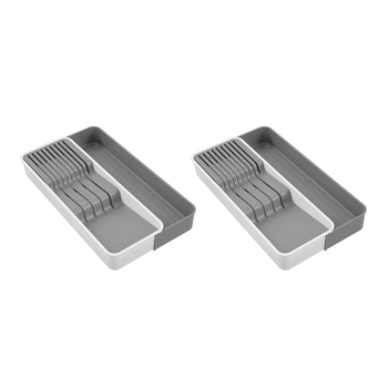 2PK Boxsweden Brite 2 Section Knife Organiser & Storage Compartment