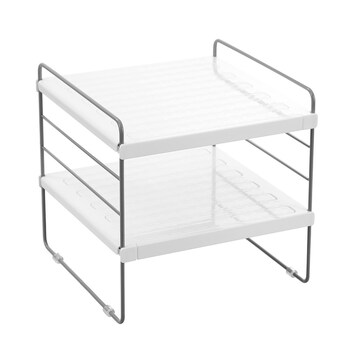 Boxsweden 40x25cm Brite Extendable 2 Tier Pantry Shelf