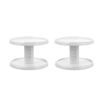 2PK Boxsweden Brite Adjustable 2 Tier Turntable 25.5Cm 