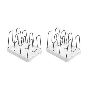 2PK Boxsweden 27x19cm Brite Frypan Stand Kitchen Storage Rack