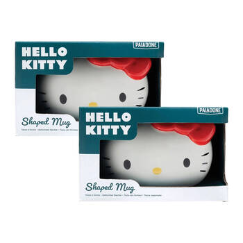 2PK Hello Kitty Face Shaped Coffee/Tea Ceramic Mug 300ml