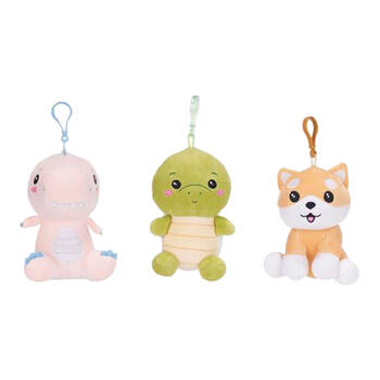 3PK Kawaii Kuties Bagclip Plush/Soft Toy Series 1 12cm For Ages 3y+ Assorted