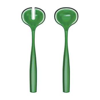 2pc Guzzini Dolcevita 28cm Salad Servers Plastic - Emerald