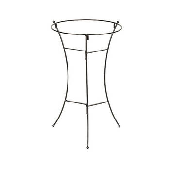  3 Legged Powder Coated Metal Bird Bath Stand 57x37cm Matte Black