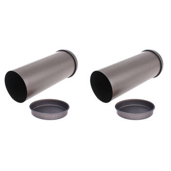 2PK Daily Bake Durable Non-Stick Metal Round Nut Loaf Baking Tin 20x8cm Silver