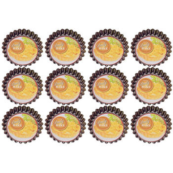 12PK Daily Bake Non-Stick Quiche Pan Loose Base Bakeware 10x2cm - Black