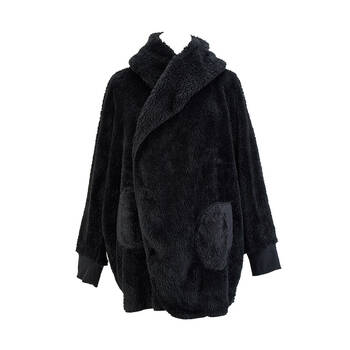 Annabel Trends Cosy Luxe Polyester Womens Cardigan Bath Robe 78x81cm Black