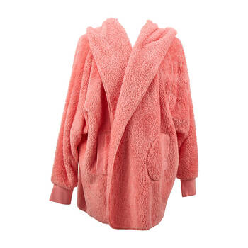 Annabel Trends Cosy Luxe Cardi Robe Loungewear Polyester One Size Shell PNK