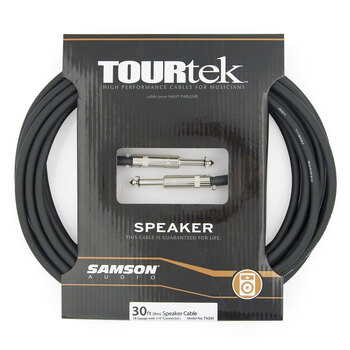 TourTek 9.15m Male Cable Connector For Speaker Audio System Black