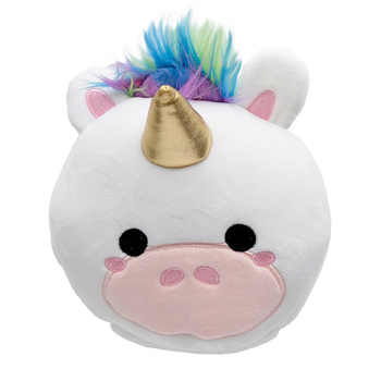 Relaxeazzz 15cm Unicorn Travel Pillow Cushion w/ Eye Mask 3y+