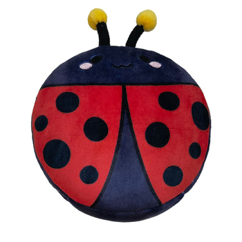Relaxeazzz 15cm Ladybird Travel Pillow Cushion w/ Eye Mask 3y+