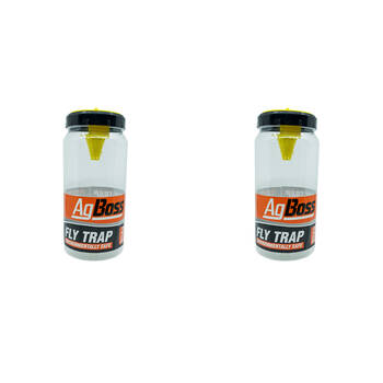 2PK AgBoss Reusable Fly Insect and Pest Trap With Non-Toxic Bait 2.5L