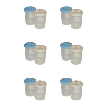 6PK Homeleisure Screwtop 1.0L Plastic Container Assorted 