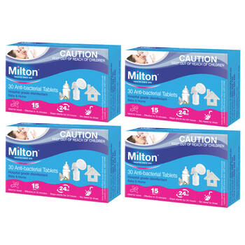 4x 30pc Milton Anti-Bacterial Bottle Cleaning Tablets