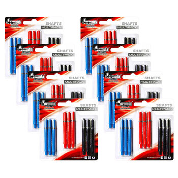 8x 3pc Formula Sports Nylon Ring Grip Shafts Medium 48mm - Assorted