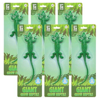 6PK Bensons Giant Grow Reptile Kids/Childrens Toy - Assorted