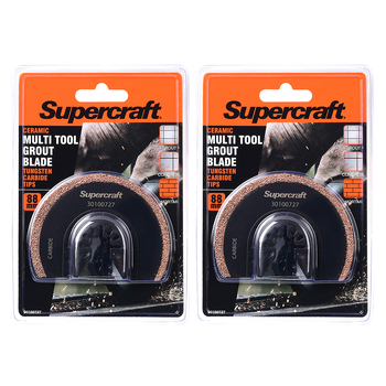 2PK Supercraft Ocillating Saw Multi Tool Grout/Ceramic Blade 88mm