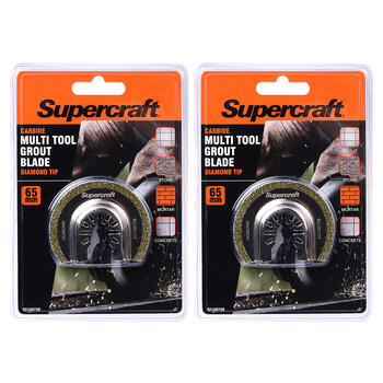 2PK Supercraft Ocillating Saw Multi Tool Grout Tungsten Carbide Blade 65mm