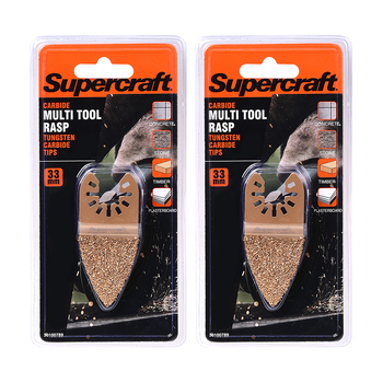 2PK Supercraft Ocillating Saw Multitool Rasp Carbide Cutting Blade 33mm