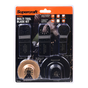 5pc Supercraft Ocillating Saw Multi Tool Assorted Blade DIY