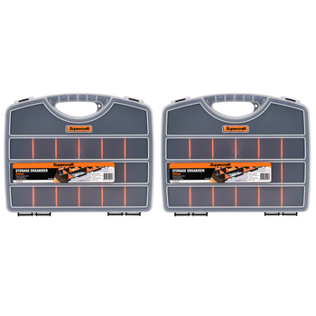 2PK Supercraft Parts/Screws/Bolt Storage Organiser 255mm 18 Compartment