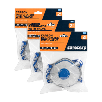 3x 2pc Safecorp P2 Valve Dust Masks Protective Face Covering PPE