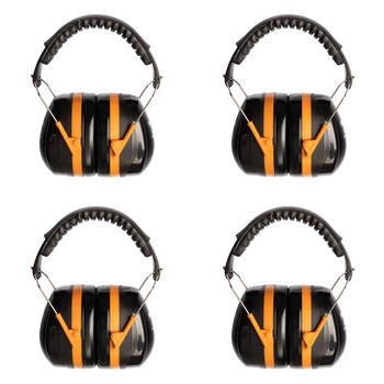 4PK Safecorp Heavy Duty Adjustable Folding Noise-Cancelling/Blocking Earmuffs