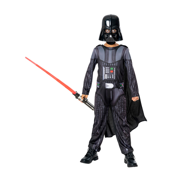 Star Wars Darth Vader & Lightsaber Costume Party Dress-Up - Size 7-8y
