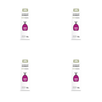 4x 20pc Joseph Joseph IW9 10L Eco Liners Trash Bag For Arc Pedal Bins Grey