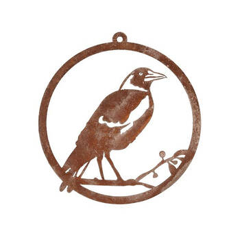  Steel Single Ring Aussie Birds Outdoor Decoration 30cm Rust Assorted