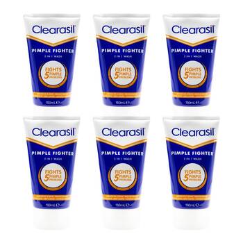6PK Clearasil 150ml Pimple Fighter 5-in-1 Wash