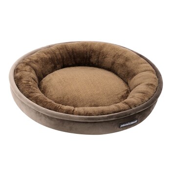 Paws & Claws Lux 60x60cm Round Pet Bed Small - Mocha