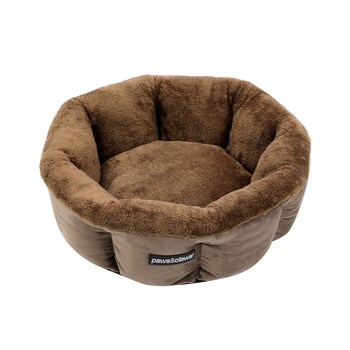 Paws & Claws Lux 48x48cm Snuggler Sleeping Bed - Mocha
