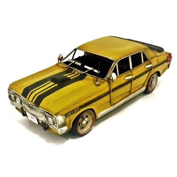 Boyle 30cm Ford XY GT Car Metal Ornament Home Decor Yellow/Black