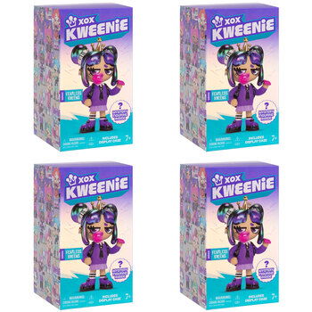 4PK XOX Kweenie Kids Mystery Fearless Figurine Toy -  Assorted 7y+