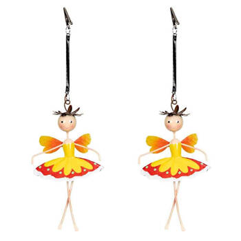 2PK Metal Fairy Hanging Home Decoration 21x11cm Multicoloured Assorted
