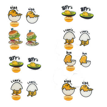 8PK Gudetama Acrylic Figurine Kids Collectable Toy For Ages 3y+ Assorted