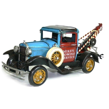 Boyle 41cm Old Ford Tow Truck Metal Ornament Home Decor