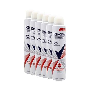 6PK Rexona Antiperspirant Deoderant Spray 72 Hr Protection w/MotionSense 200ml