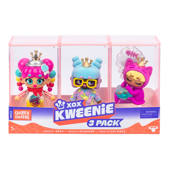 3pc XOX Kweenie Kids/Children Quirky Figurine Toy Set  7y+