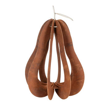  Pear Sculpture Corten Steel Small Outdoor Decoration 33x23cm Rust
