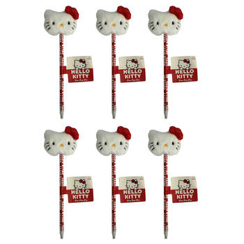 6PK Hello Kitty Pom-Pom Ballpen Kids/Children School Writing Stationery Pen
