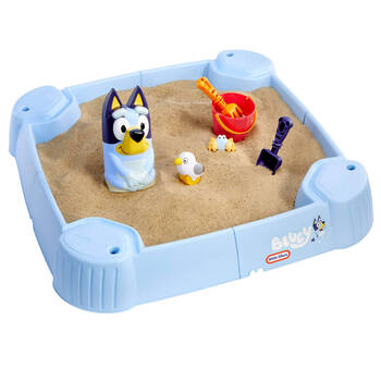 Little Tikes Bluey Beach Day Sandbox w/6 Accessories Outdoor Sandpit Toy 1y+