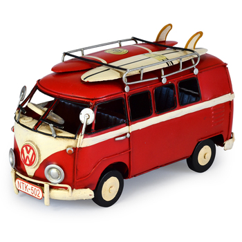 Boyle 20cm Volkswagen Kombi Van Ornament Red Home Decor