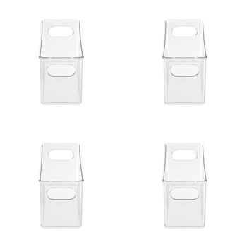 4x Boxsweden 25cm Crystal Stack Rectangle Container Organiser